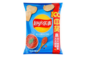 Чипси Lay's картопляні смак італійськ червон м'яса