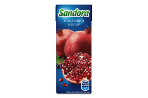 Нектар осветленный пастеризованный гранатовый Sandora т/п 200мл