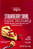 Simply Enjoy Strawberry Swirl Classic Cheesecake - 2 CT