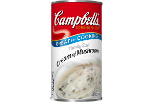 Campbell's Condensed Soup Great For Cooking Cream Of Mushroom Family Size
