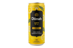 Чай холодний чорний з смаком лимону 330мл ж/б Dilmah