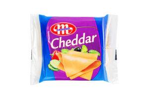 Сир плавлений тостерний слайсами Cheddar Mlekovita м/у 130г