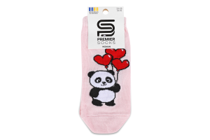 Шкарпетки жін Premier socks Панда корот рож р23-25