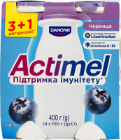 Продукт кисломолочний 1.4% Чорниця Actimel к/у 4x100г