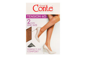 Получулки женские Conte elegant Tension 40den 23-25 bronz 2пары