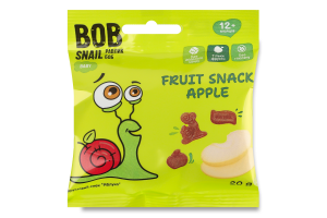 Снек фруктовый для детей от 12мес Apple Baby Bob Snail м/у 20г