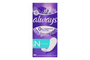 Прокладки щод Always 0% віддушок-барвників Normal