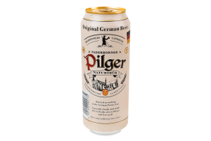 Пиво 0.5л 5% світле пастеризоване солодове нефільтроване Pilger Paderborner з/б
