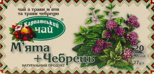 Чай Мята + Тимьян Карпатський чай к/у 20шт