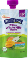 Stonyfield Organic Whole Milk Yogurt Pear-Spinach-Mango