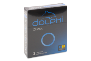 Презервативи у силіконовому змащувачі з накопичувачем Classic Dolphi 3шт