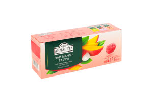Чай чорний байховий дрібний з ароматом манго та лічі Ahmad Tea к/у 25х1.5г