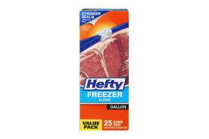 Hefty Freezer Slider Bags Gallon - 25 CT