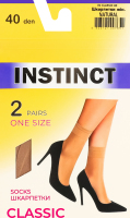 Шкарпетки жіночі Instinct Classic 40den 23-25 natural 2пари