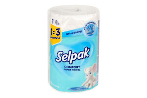 Полотенца бумажные 2-х слойные Extra Strong Comfort Selpak 1шт