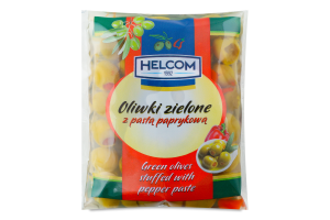 Оливки фаршированные пастой из паприки Helcom м/у 195г
