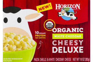 Horizon Organic White Cheddar Cheesy Deluxe Pasta Shells & White Cheddar Cheese