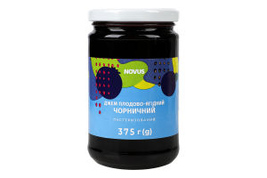 Джем плодово-ягодный пастеризованный Черничный Novus с/б 375г