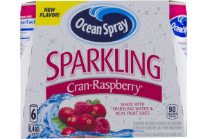 Ocean Spray Sparkling Cran-Raspberry - 6 CT
