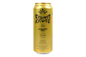 Пиво Crown Krone Lagerbier Hell світле фільтроване