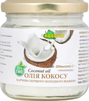 Олія кокосу харчова першого холодного віджиму 200мл Адверсо