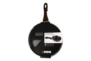 Сковорода Chocolate Line литий алюміній протипригарне покриття з кришкою 28см Lessner