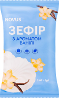 Зефір з ароматом ванілі з яблучним пюре Novus м/у 240г