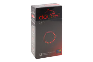 Презервативи у силіконовому змащувачі з накопичувачем 3in1 Dolphi 12шт