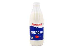 Молоко 3.2% пастеризоване Яготинське п/пл 870г