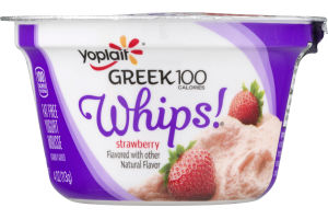 Yoplait Greek 100 Whips! Fat Free Yogurt Mousse Strawberry