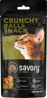 Ласощі д/вибагливих котів Snacks Crunchy Balls з котячою м'ятою 60г д/п Savory
