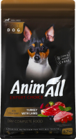 Корм д/дорослих собак малих порід з свіжою індичкою та ягням сухий 700г AnimAll
