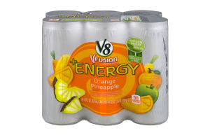 V8 V-Fusion +Energy Orange Pineapple - 6 PK
