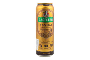 Пиво 0.568л 5.2% світле пастеризоване Ekstra Lacplesis з/б