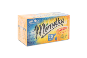 Чай чорний з ароматом бергамоту Earl Grey Minutka к/у 40х1.4г