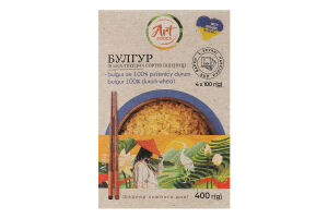 Булгур зі 100% твердих сортів пшениці Art Foods к/у 4х100г