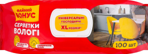 Серветки вологі господарчі універсальні XL Файний Бонус 100шт