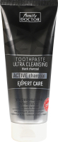 Паста зубна ультраочищуюча з чорним вугіллям Active charcoal Expert care Family doctor 250г