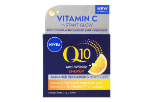 Крем ночной против морщин Восстановление сияния Q10 Энергия Nivea 50мл