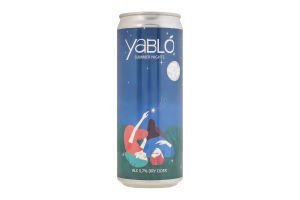 Cидр 0.33л 5.7% сухой газированный обычный купажный Summer nights Yablo ж/б