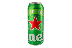 Пиво 500мл 5% светлое фильтрованное пастеризованное Original Heineken ж/б