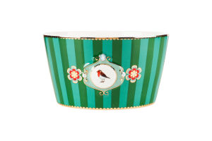 Миска PIP Studio LoveBirds MedalStripes зелен 15см