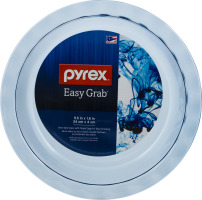 Pyrex Easy Grab Oven Safe Glass with Fluted Edge for Easy Crimping