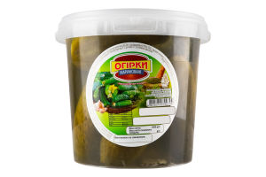 Огурцы маринованные ТОВ Ревега ведро 1кг