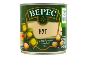 Нут стерилізований Верес з/б 400г
