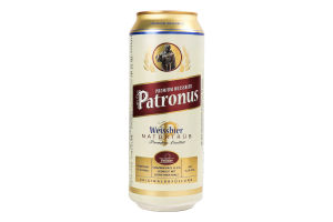 Пиво Patronus Weissbier Hell світле 5,2% з/б