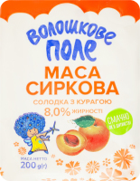 Маса сиркова 8% солодка з курагою Волошкове поле м/у 200г