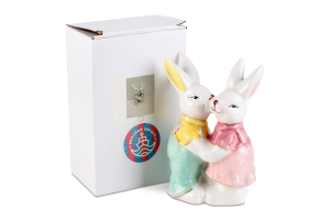 Статуетка Великодні зайці керамічна 986410