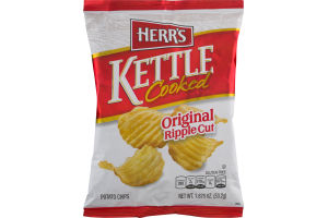 Herr's Kettle Cooked Original Ripple Cut Potato Chips