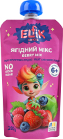 Пюре для дітей від 6міс без цукру гомогенізоване стерилізоване Ягідний мікс Elfik Magic д/п 200г